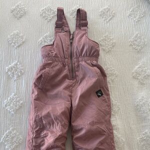 Girls Pink Snow Bib